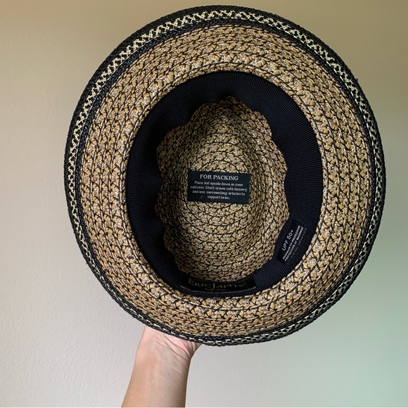 Eric Javits Woven Fedora Hat Beige UPF 50+ - Picture 7 of 11
